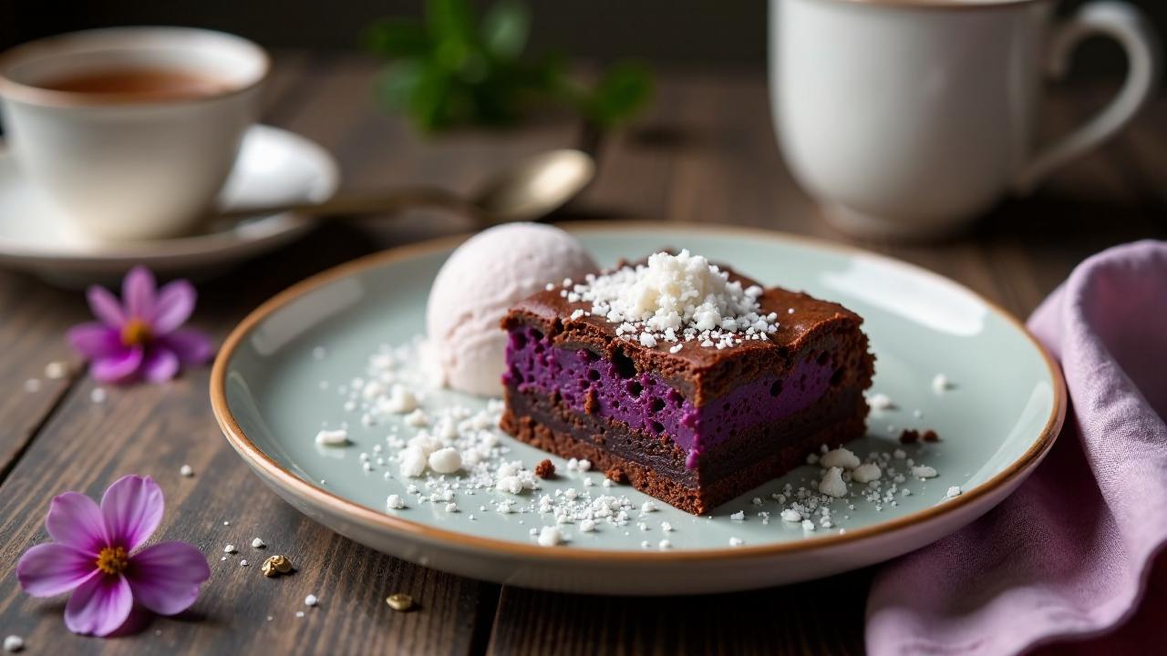 Taro-Kokos Brownies