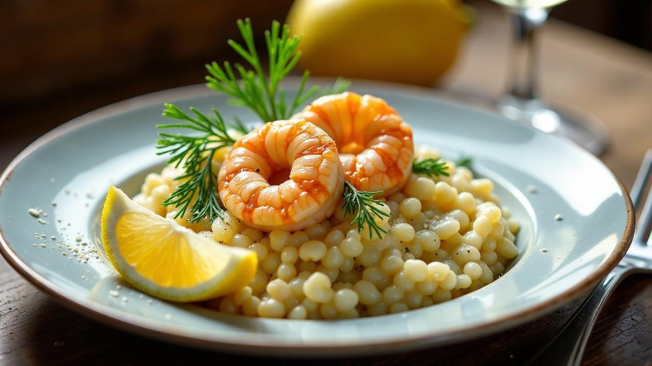 Taro-Risotto mit Meeresfrüchten