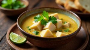 Taro und Hähnchen Suppe