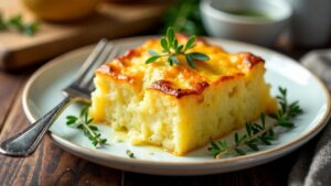 Tarogratin mit geschmolzenem Käse