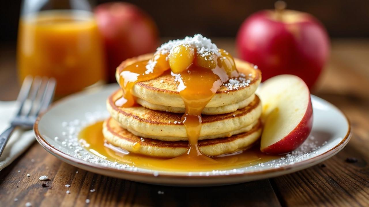 Tatsch - Pfannkuchen mit Apfelkompott