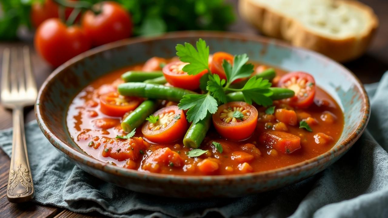 Taze Fasulye: Grüne Bohnen in Tomatensauce