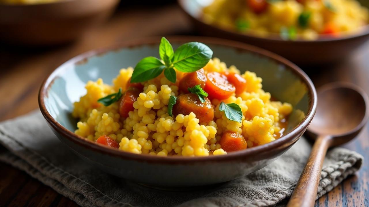 Tchiéké Kpouê (Maniok-Couscous)