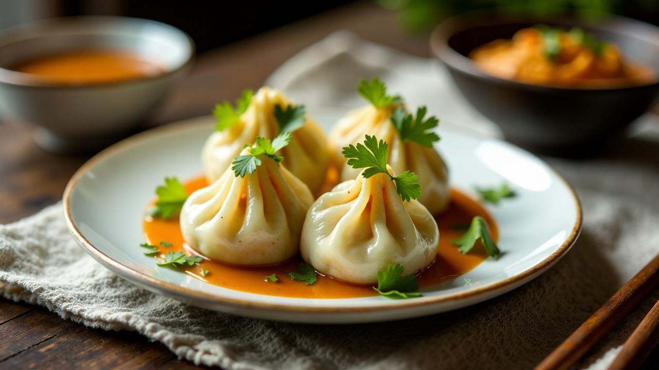 Tempeh-Momos für Veganer