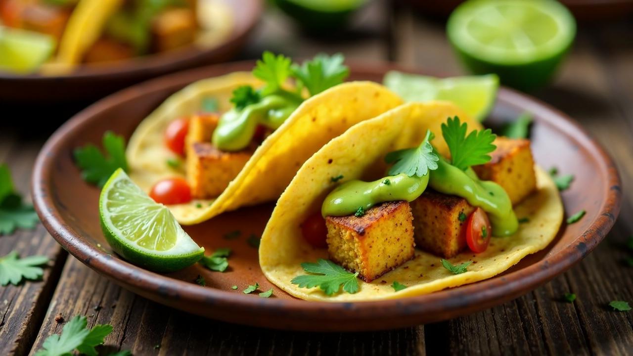 Tempeh-Tacos mit Avocado-Crema