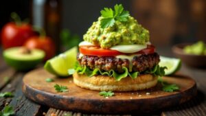 **Tex-Mex Burger mit Guacamole**