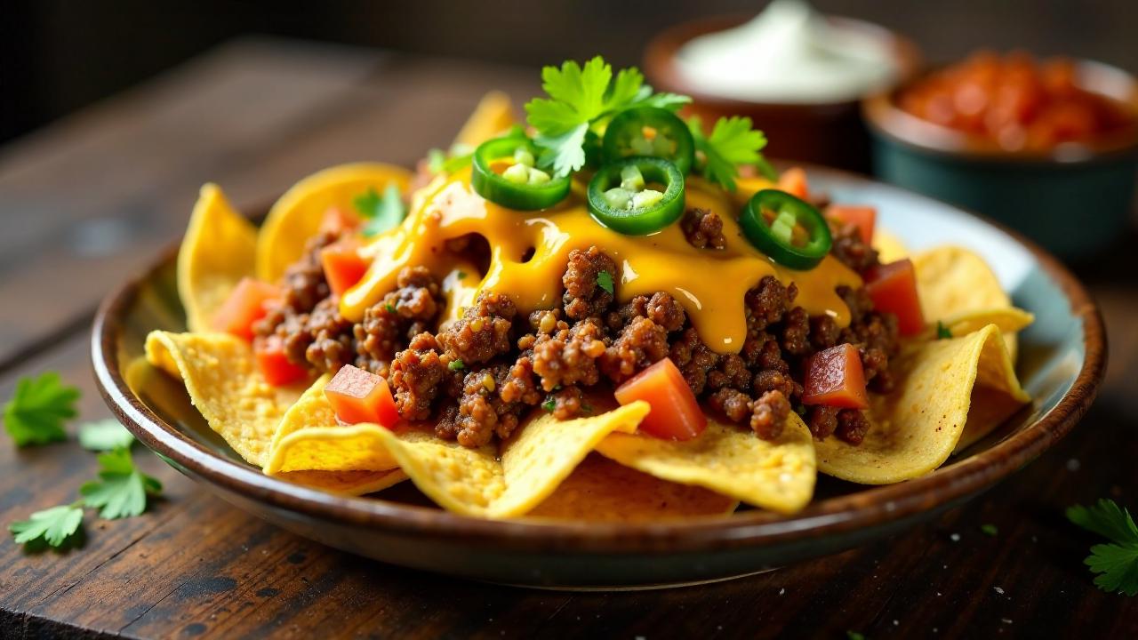 **Tex-Mex Nachos mit Rindfleisch**