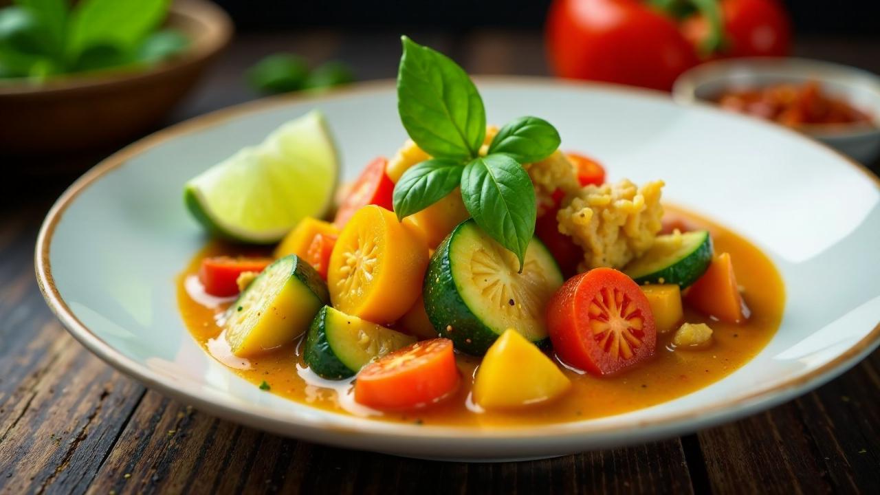 Thai-Curry mit Mehlwürmern und Gemüse