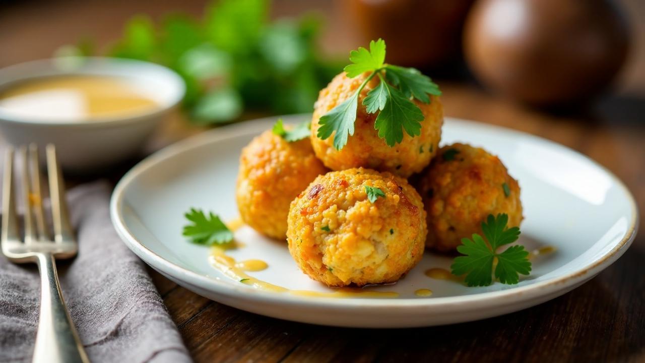 Thai-Hähnchenbällchen mit Ingwer-Dip