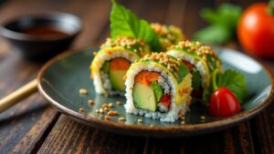 Thai-Style Sushi Roll (Thailändische Sushi-Rolle)