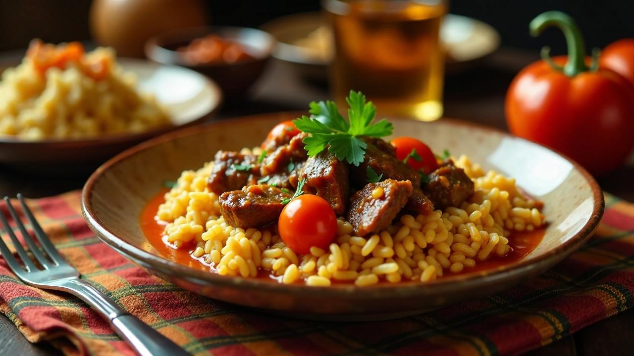 Thieboudienne mit Rindfleisch