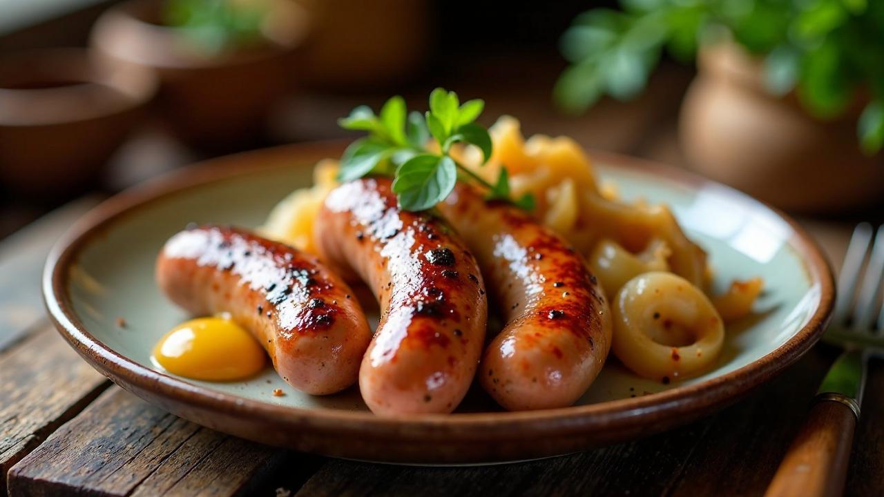 Thüringer Rostbratwurst auf Gänseschmalz