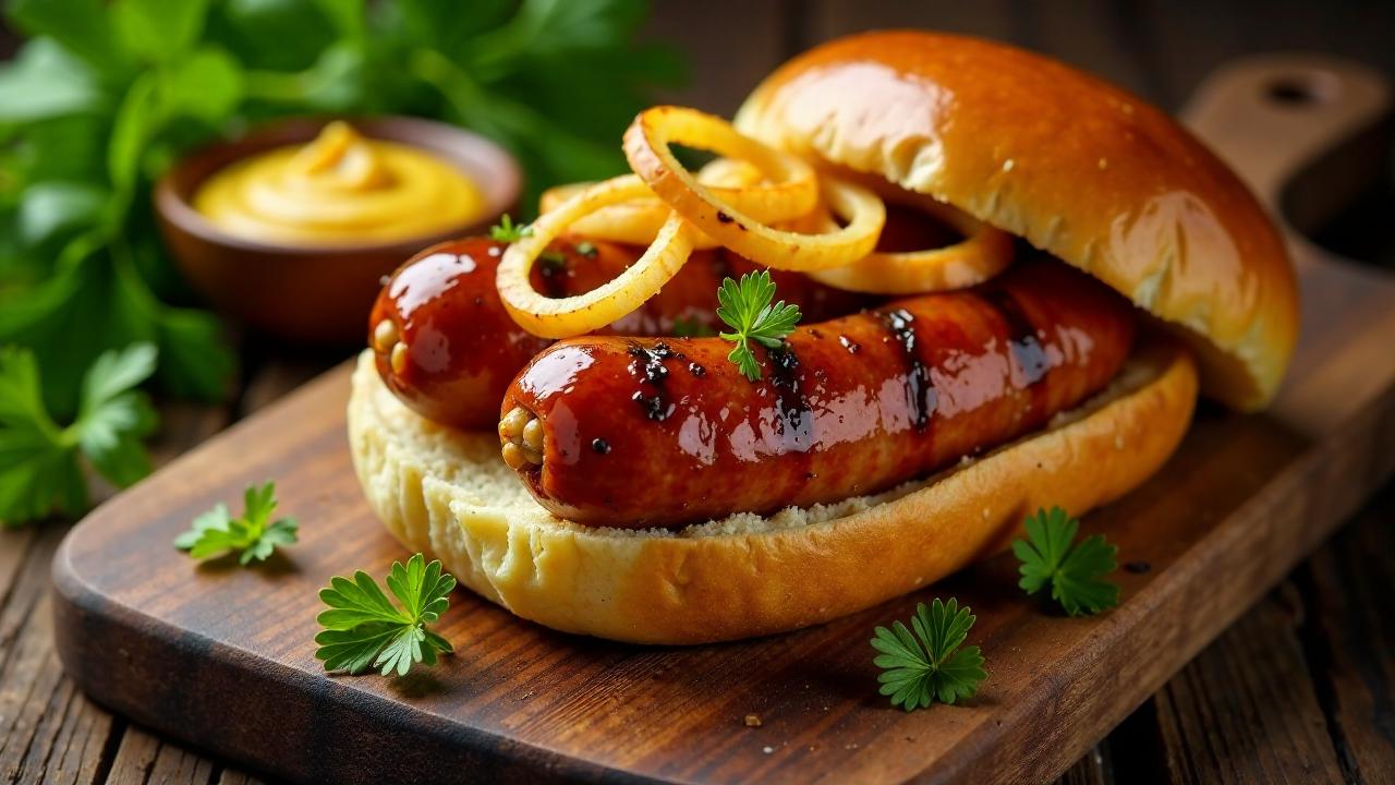 Thüringer Rostbratwurst im Dinkelbrötchen