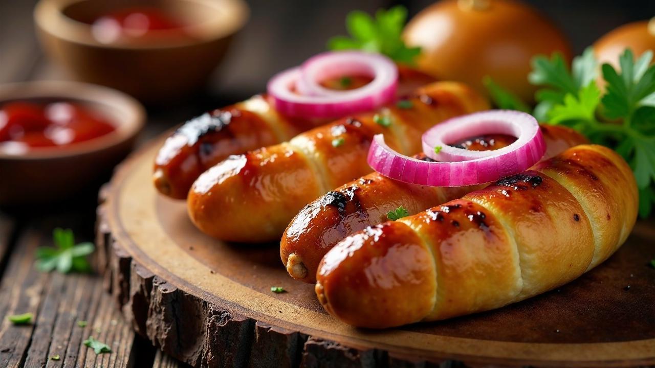 Thüringer Rostbratwurst im Kümmelbrötchen