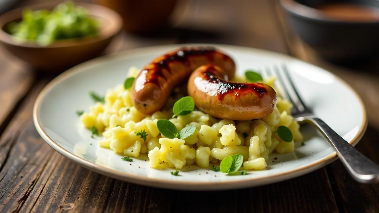 Thüringer Rostbratwurst im Senfkraut