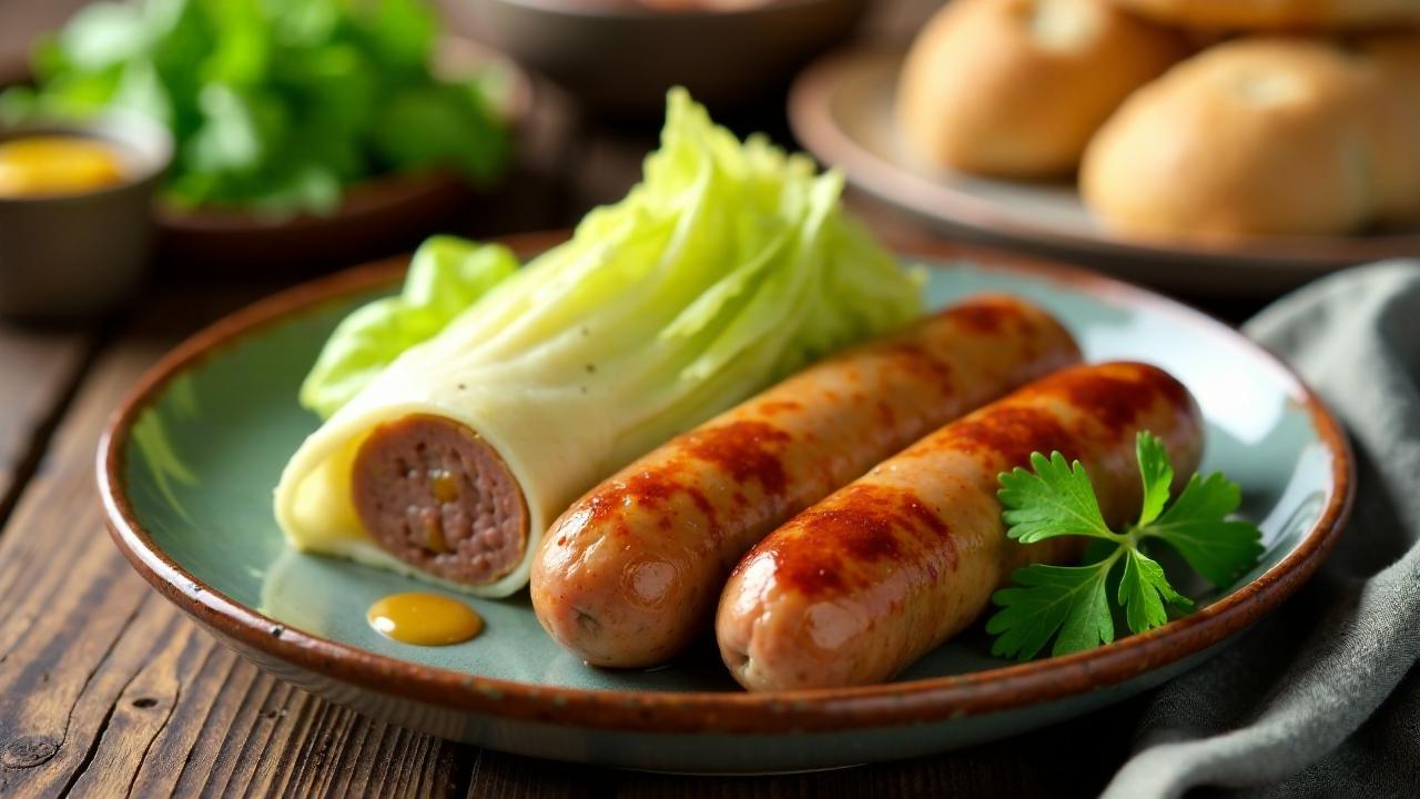 Thüringer Rostbratwurst in Krautwickel