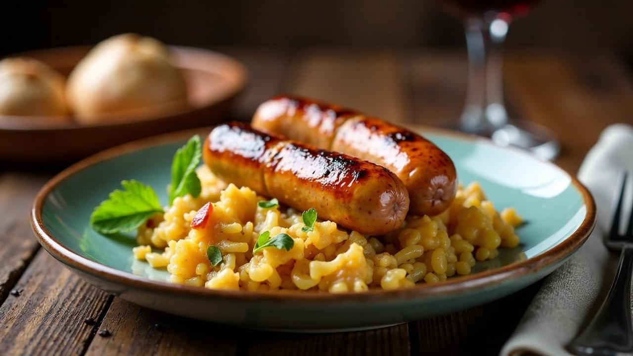 Thüringer Rostbratwurst in Weinsauerkraut