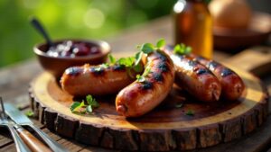 Thüringer Rostbratwurst mit Beeren-Senf-Dip