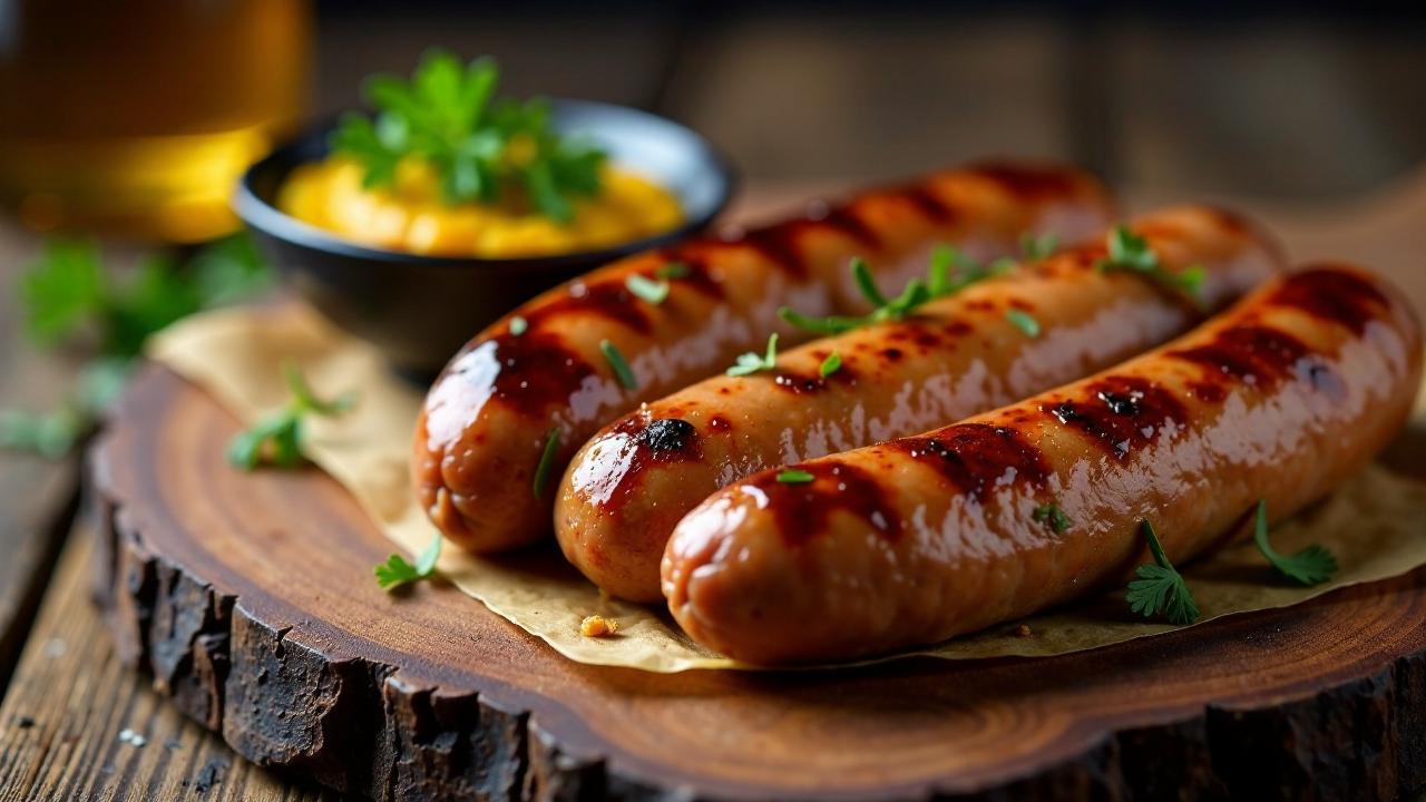 Thüringer Rostbratwurst mit Fenchel-Senf-Relish