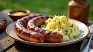 Thüringer Rostbratwurst mit Kartoffelsalat