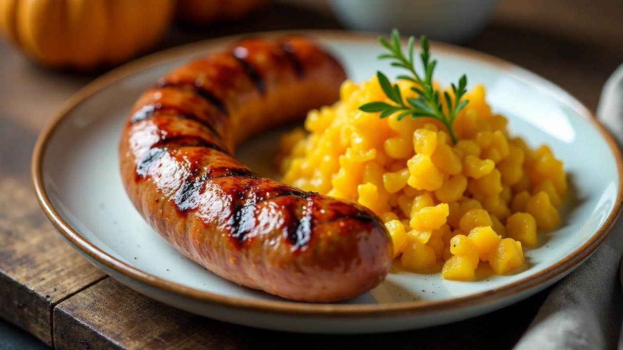 Thüringer Rostbratwurst mit Kürbis-Sauerkraut