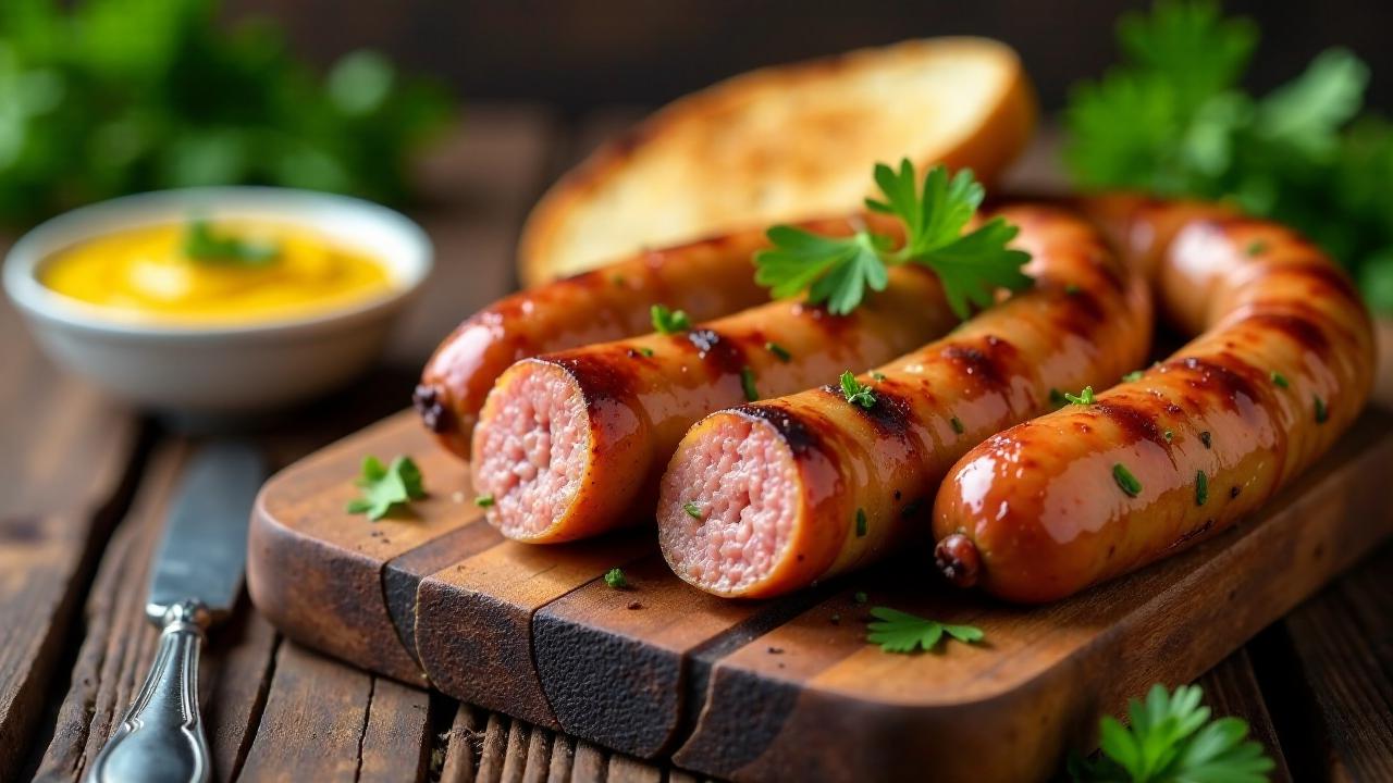 Thüringer Rostbratwurst mit Quittensenf