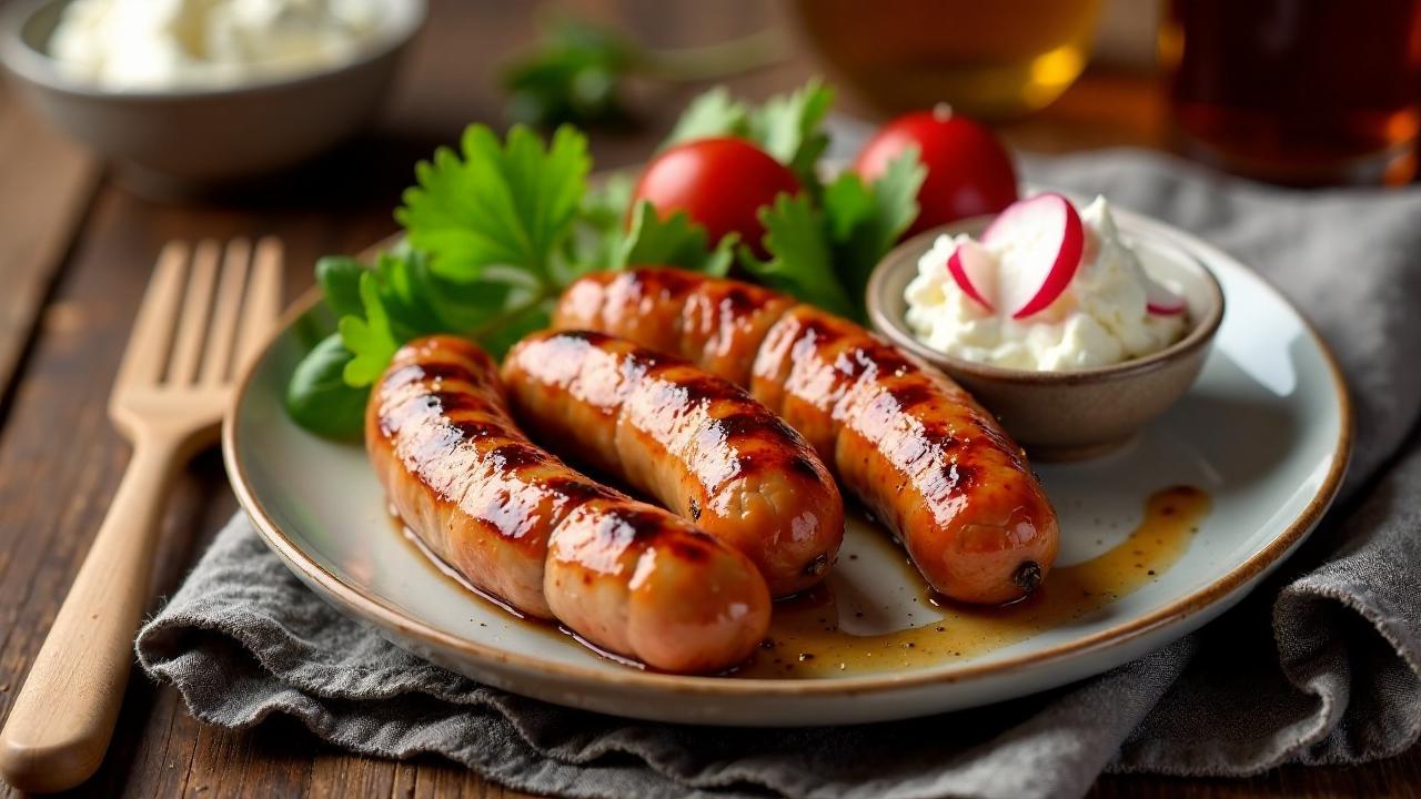 Thüringer Rostbratwurst mit Radieschen