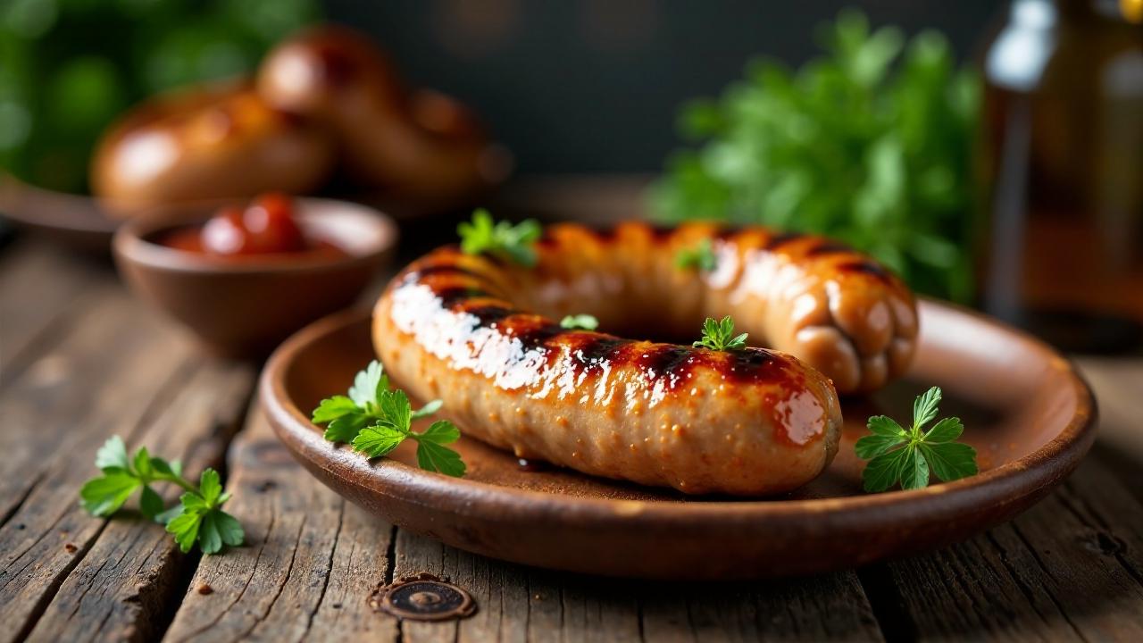 Thüringer Rostbratwurst mit hausgemachtem Ketchup