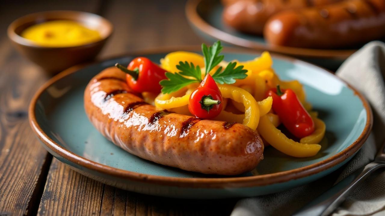 Thüringer Rostbratwurst und Paprika