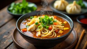 Thukpa – Nepalesische Nudelsuppe mit Momos