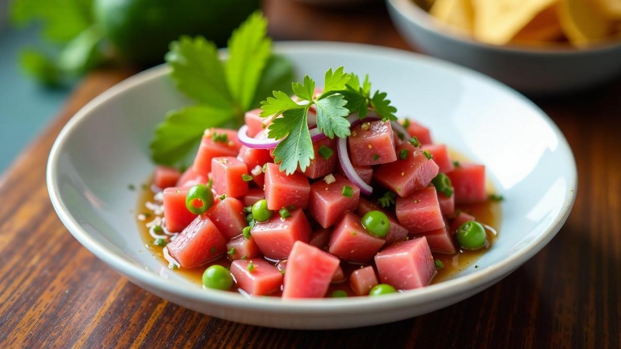 Thunfisch-Ceviche mit Pandanus