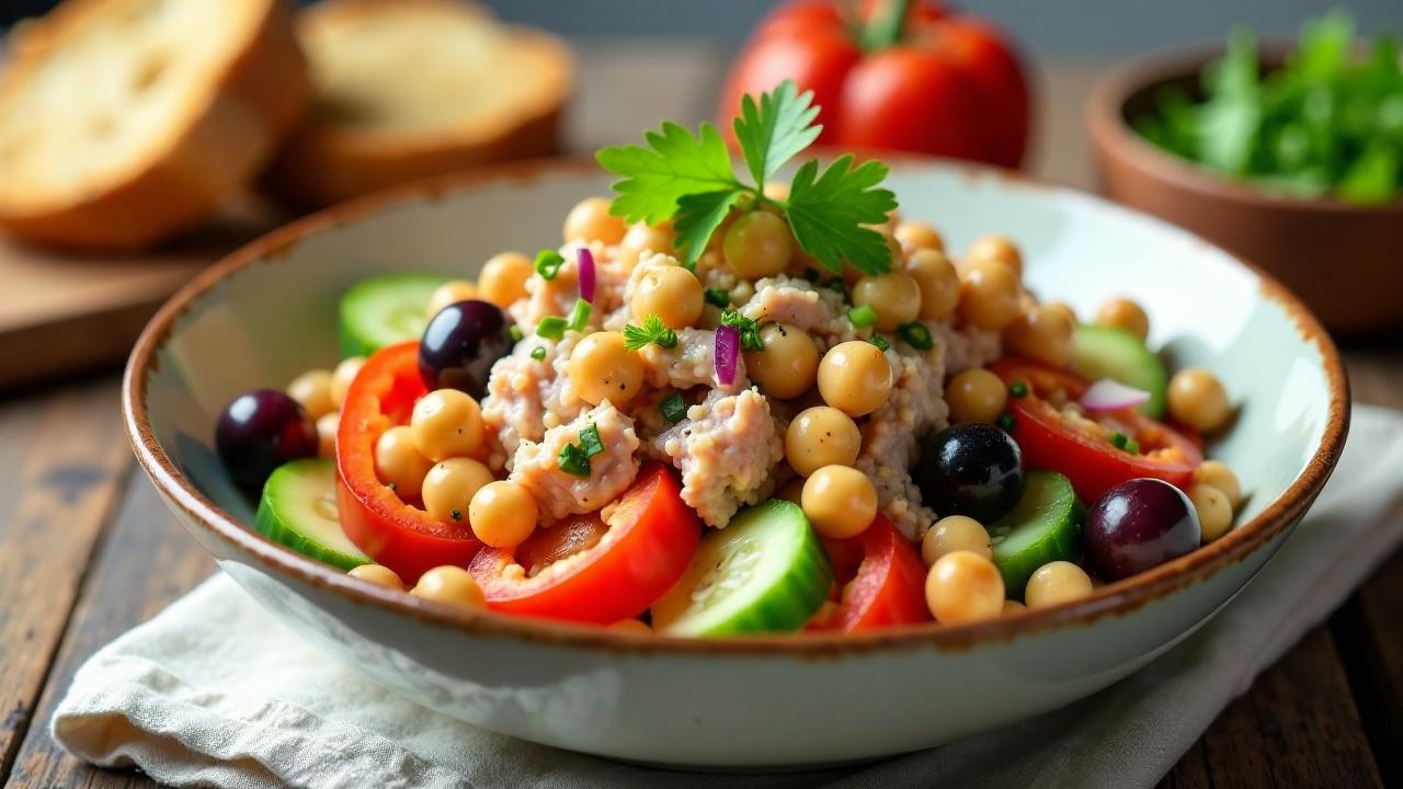 Thunfisch-Salat mit Kichererbsen