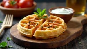 Thunfisch-Sesam-Waffeln