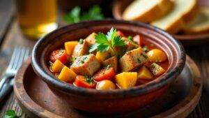 Thunfisch-Tajine mit Kartoffeln