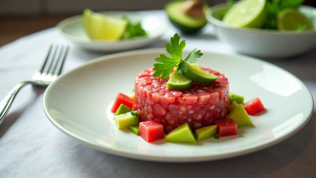 Thunfisch-Tartar mit Limette und Avocado