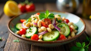 Thunfisch und Bohnen-Salat