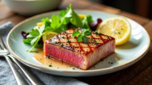 Thunfischsteak mit Kräuterkruste