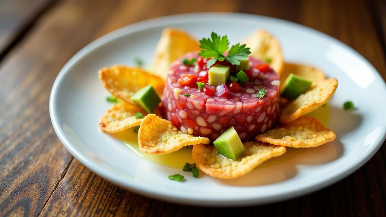 Thunfischtartar mit Kokoschips