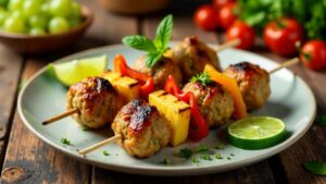 Tiki Meatball Skewers