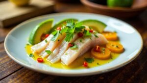 Tiradito de Pescado: Fisch-Carpaccio in würziger Marinade