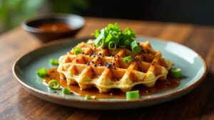 Tofu-Teriyaki-Waffeln