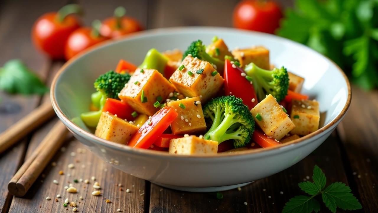 Tofu-Teriyaki mit Gemüse