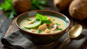 Tom Kha Gai (Kokos-Huhn-Suppe)