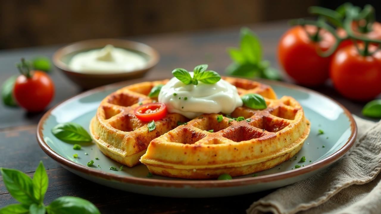 Tomaten-Basilikum-Waffeln