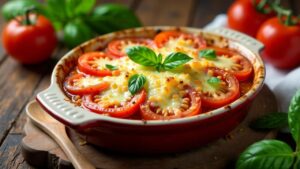 Tomaten-Knoblauch-Gratin