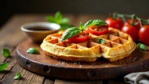 Tomaten-Mozzarella-Waffeln