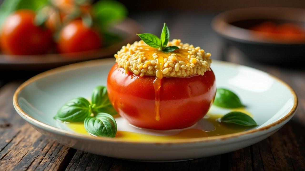 Tomaten mit Honig- und Sesamkruste