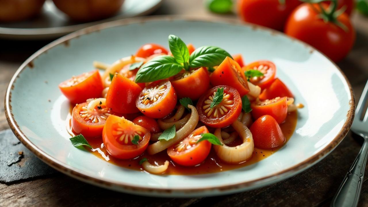 Tomaten und Zwiebel-Gemüse