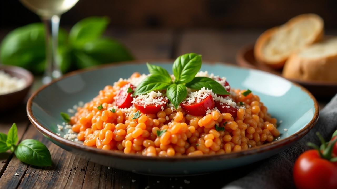 Tomatenrisotto mit Gartenkräutern