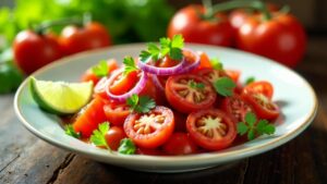 Tomatensalat mit Koriander